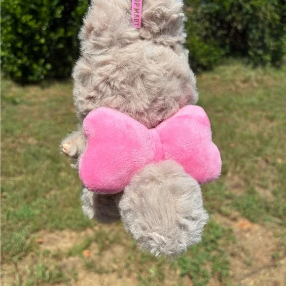 Cute Plush Labubu Doll with Pink Bow and Flowers - Picture 3 of 5